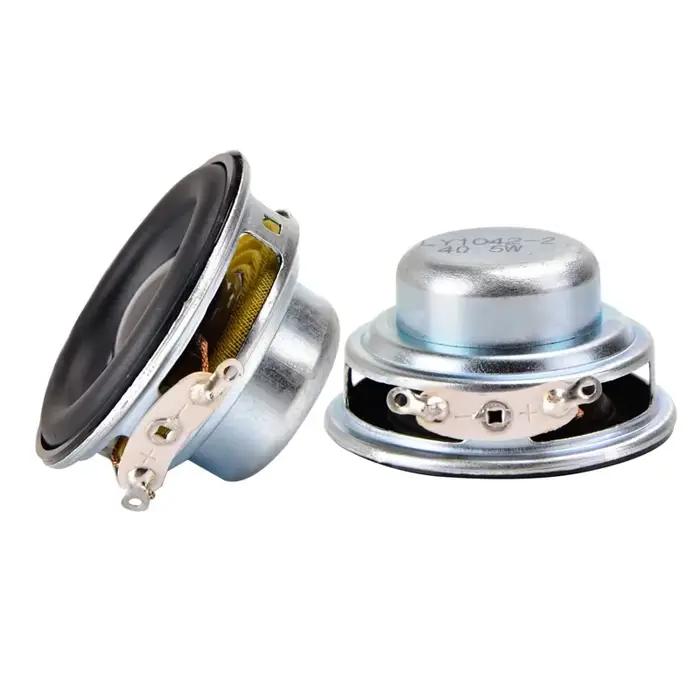 2 pièces/lot 40MM 4 Ohm 5W Audio haut-parleurs portables 1.5 pouces 16 cœurs petite gamme complète côté caoutchouc NdFeB étanche bricolage haut-parleur