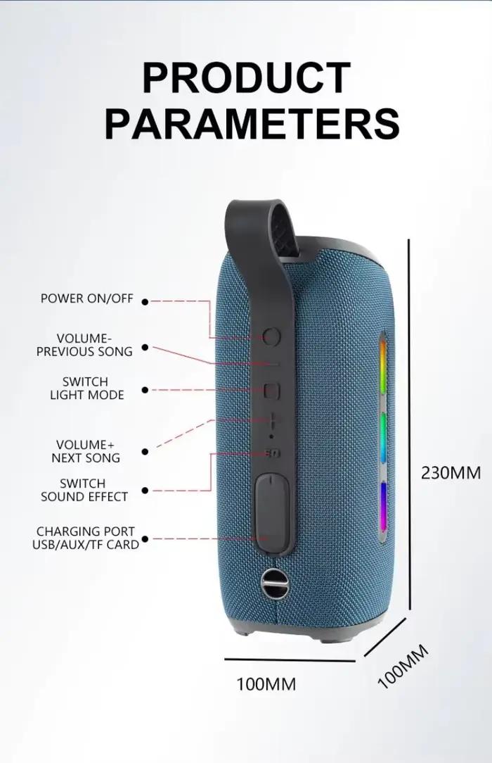 Ensemble de 2 enceintes Bluetooth étanches 30W avec lumière RGB et super basses pour fêtes en extérieur