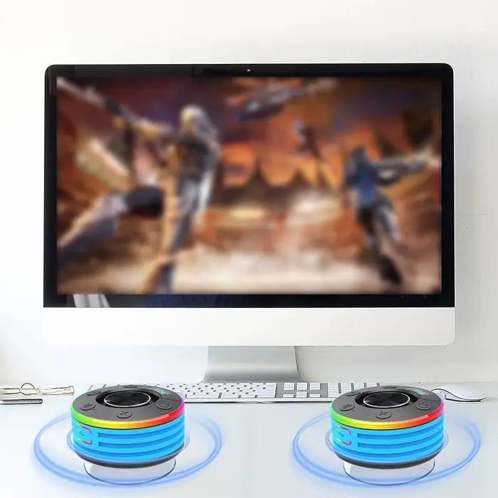 Haut-parleur Bluetooth étanche pour douche caisson de basses radio FM portable avec ventouse pour salle de bain kayak plage piscine