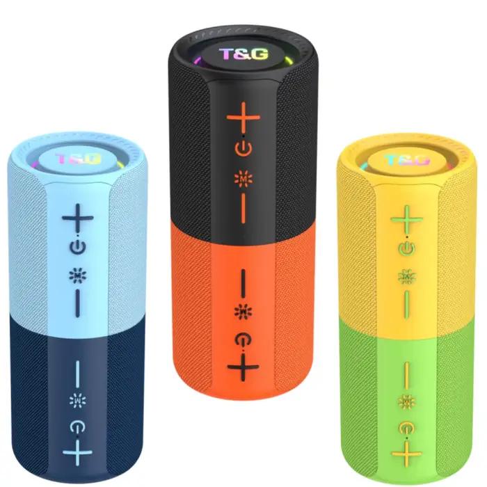 Haut-parleur Bluetooth magnétique 2-en-1 séparable TG491 TWS RGB LED Stéréo sans fil avec basses puissantes