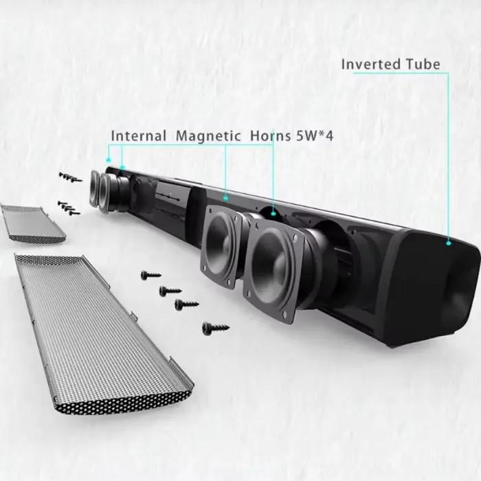 Barre de Son Bluetooth 5.3 XIKCU Pour Maison Cinéma Son Surround 3D Élégante Haute Qualité Audio Occasions Spéciales
