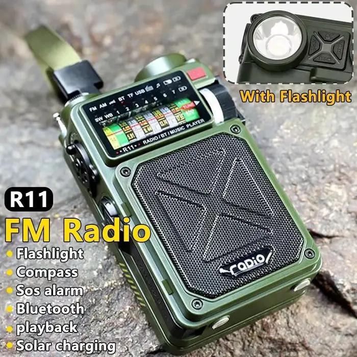 R11 Radio d'urgence multifonction BT haut-parleur extérieur AM/FM/SW/WB