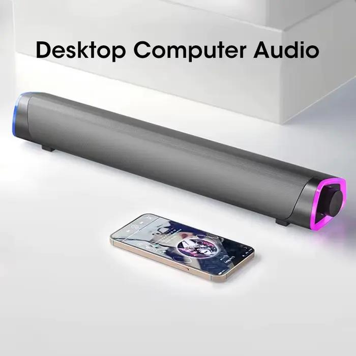 Barre de haut-parleurs pour ordinateur, Bluetooth, son stéréo filaire, caisson de basses, pour Macbook, ordinateur portable, lecteur de musique