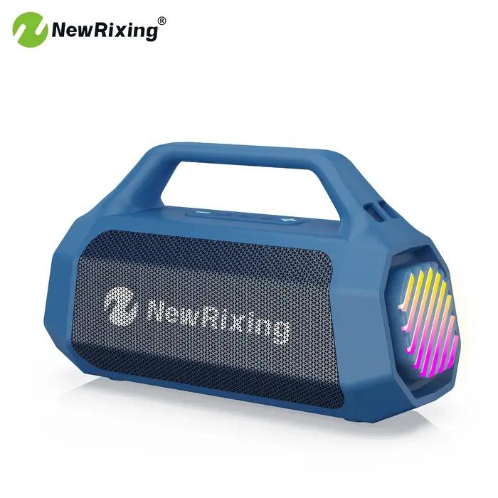 Haut-parleur sans fil 50W avec caisson de basses, connexion USB, TF, AUX, microphone intégré, technologie TWS, appel mains libres, interface microphone, lumière RVB pour soirée, fête familiale, utilisation quotidienne
