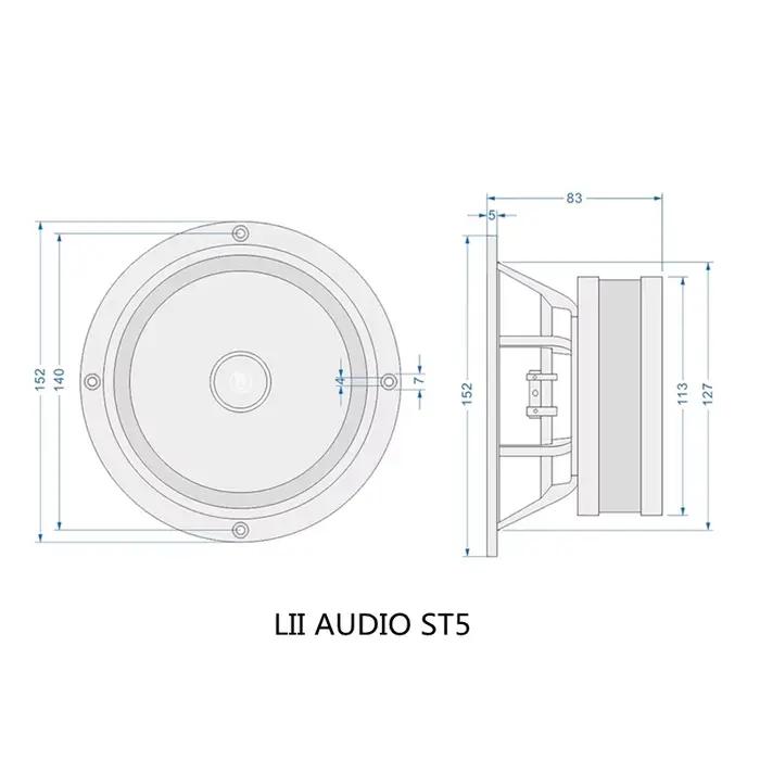 Bâche AUDIO ST5 Haut-parleur mort complet avec bassin en aluminium