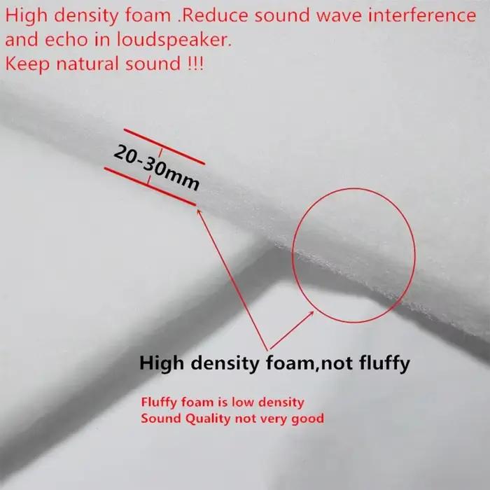 1 pièce 30x100cm Coton insonorisant ignifuge en fibre de polyester pour enceinte