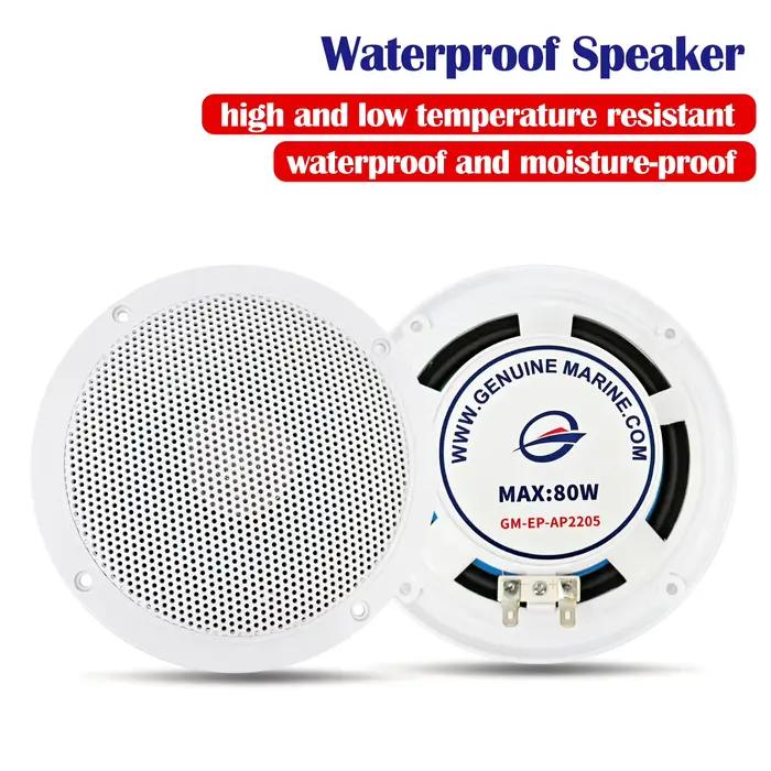 Haut-parleurs étanches de 5.25" blancs Véritable Marine 80W pour bateau, moto nautique, spa et piscine_occasions spéciales