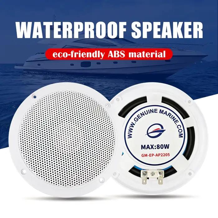 Haut-parleurs étanches de 5.25" blancs Véritable Marine 80W pour bateau, moto nautique, spa et piscine_occasions spéciales
