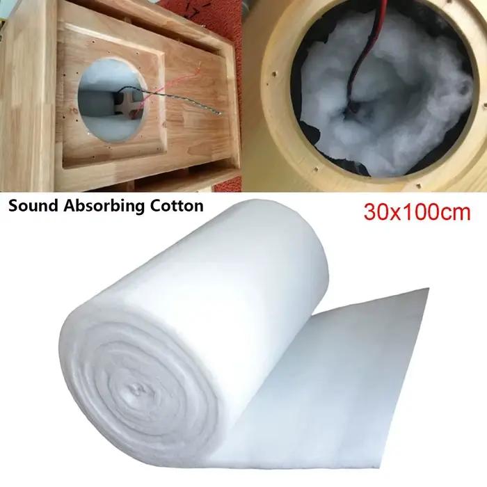 1 pièce 30x100cm Coton insonorisant ignifuge en fibre de polyester pour enceinte