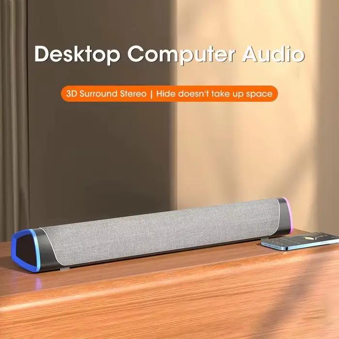 Barre de haut-parleurs pour ordinateur, Bluetooth, son stéréo filaire, caisson de basses, pour Macbook, ordinateur portable, lecteur de musique