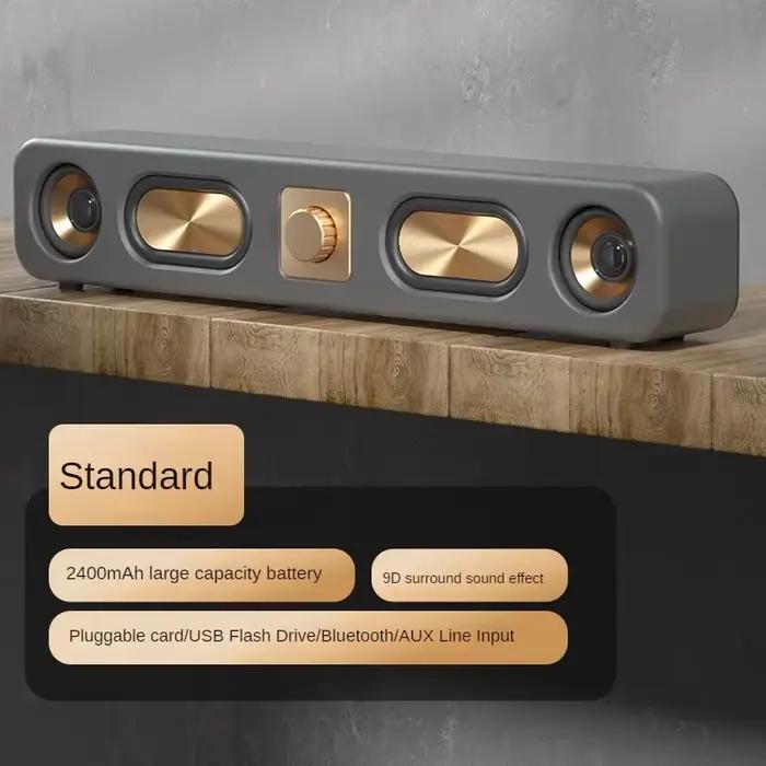 Haut-parleur Bluetooth sans fil en bois rétro