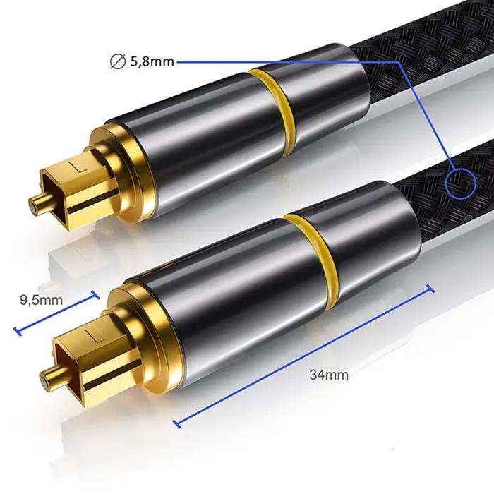 Câble Audio optique numérique Toslink 1.5m 2m 3mSPDIF amplificateur lecteur