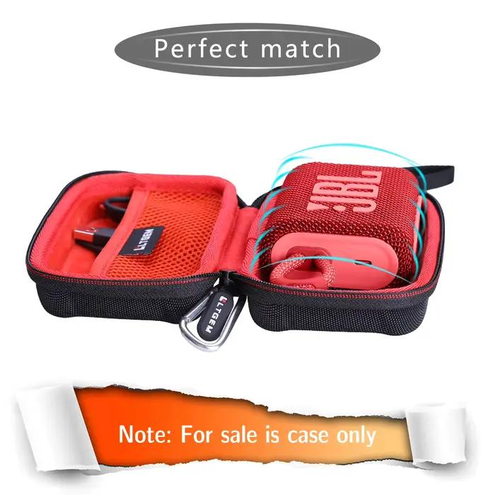 Étui rigide EVA étanche pour haut-parleur portable JBL Go 3 avec batterie intégrée Bluetooth pour randonnées et activités en plein air