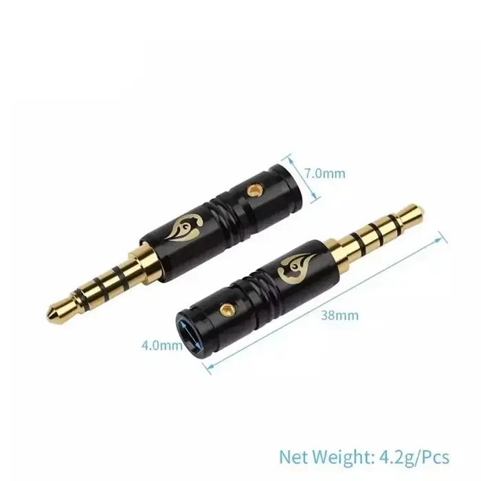 Prise Audio 3.5 Jack électronique grand public 2 3 4 pôles fiches Mono borne de haut-parleur en cuivre plaqué or connecteur 3.5mm noir argent