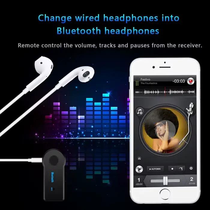 2 en 1 sans fil Bluetooth 5.0 récepteur 3.5mm jack pour voiture musique audio aux A2DP casque émetteur adaptateur reciever mains libres