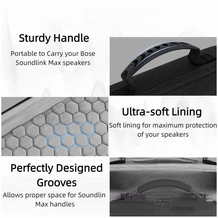 Étui de transport rigide de protection pour haut-parleur Bose Soundlink Max