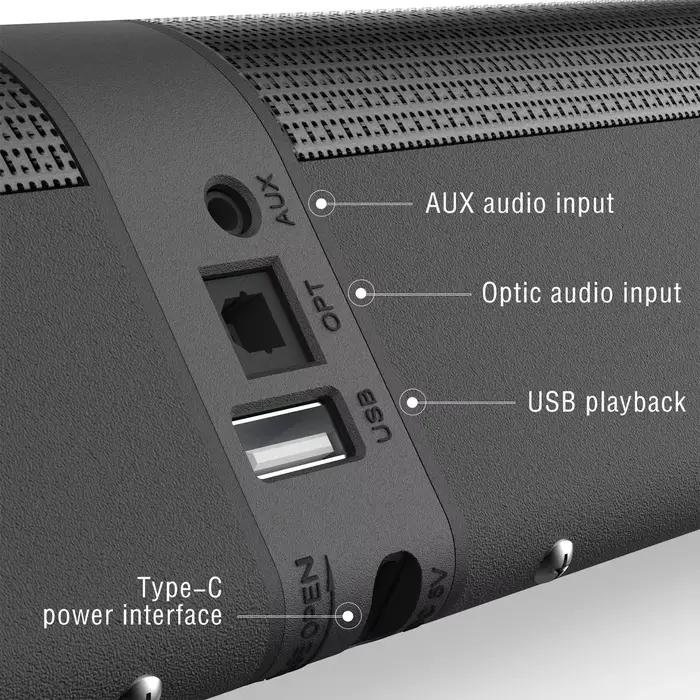 120W BS-56 TV haut-parleurs Bluetooth connexions AUX/BT/OPT barres de son avec système sonore Home cinéma détachable 2 en 1 barre de son FM