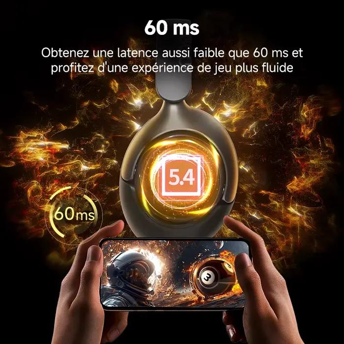 Ecouteurs sans fil QCY H3 Pro ANC avec suppression de bruit 50dB pour musique haute résolution et activités sportives