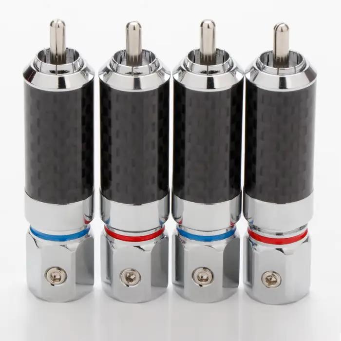 Connecteur audio RCA HiFi en Rhodium