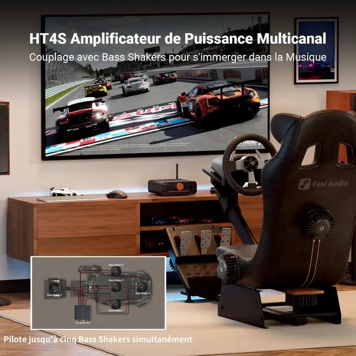 Amplificateur Fosi Audio HT4S Bluetooth 4.1 avec 5 canaux pour expérience sonore immersive à domicile et extérieur