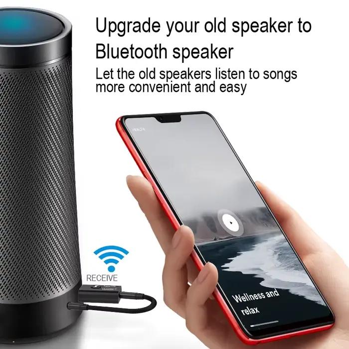 Nouvelles mises à niveau 2 en 1 Bluetooth 5.0 Transmetteur Récepteur Audio 3.5mm AUX Jack RCA USB Dongle Stéréo Adaptateur Sans Fil pour TV Kit Voiture PC Haut-Parleur Casque