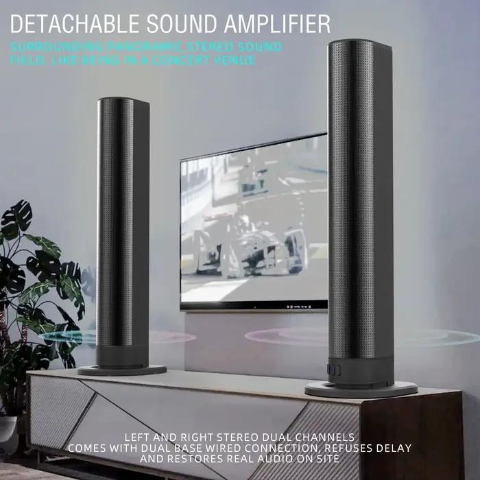 Haut-parleurs Bluetooth TV 120W avec système sonore Shengba 2 en 1 détachable pour cinéma maison