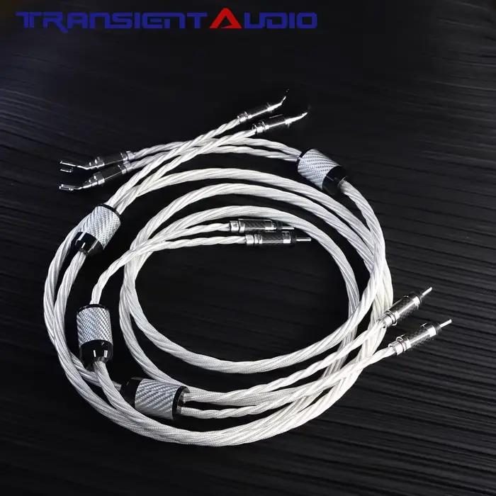 Fi câble de haut-parleur haut de gamme argent monocristallin haute fidélité pour systèmes Audio HIFI amplificateur à