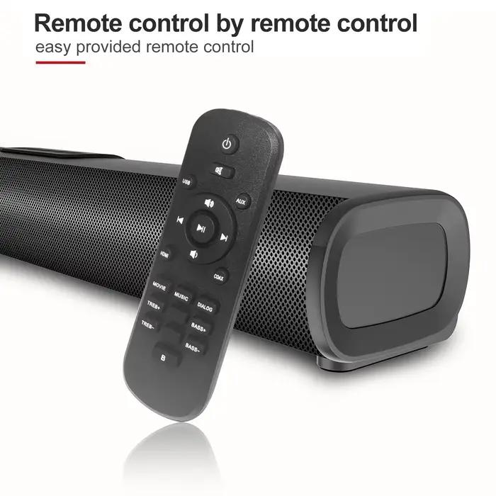 Barre de son TV murale SwYiSm S20 avec télécommande pour son surround, haut-parleurs sans fil, musique Bluetooth et divertissement à la maison