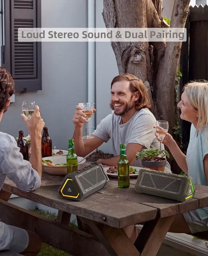 Haut-parleur Bluetooth MLOVE P3 Extérieur Puissant avec Connexion Double pour Musique de Haute Qualité Occasions Extérieures et Intérieures