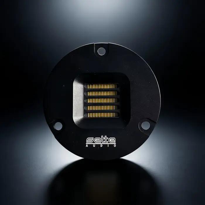 2 pièces de haut-parleurs pneumatiques à ruban noir brillant de 68 mm
