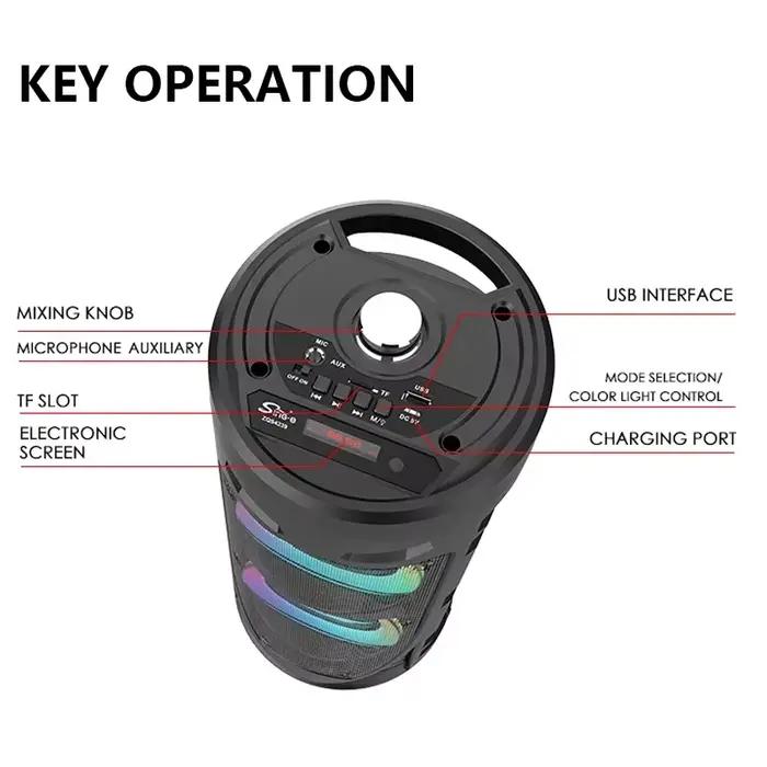 30W colonne sans fil grande puissance stéréo Portable Bluetooth haut-parleur caisson de basses basse haut-parleurs de fête avec Microphone famille karaoké USB