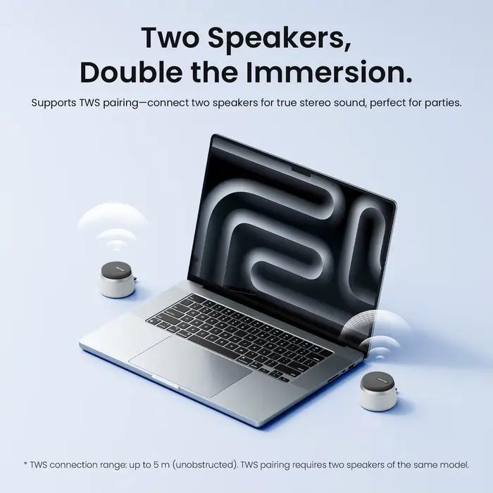 Vention – haut-parleur Bluetooth magnétique portable, étanche IPX6, mini haut-parleur de douche, basses améliorées, support de haut-parleur extérieur stéréo TWS