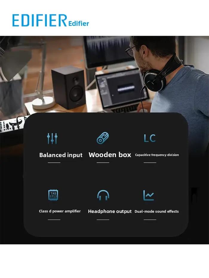 Edifier MR4 puissant haut-parleurs de moniteur de Studio pour PC son haute fidélité avec système Audio domestique de basses profondes
