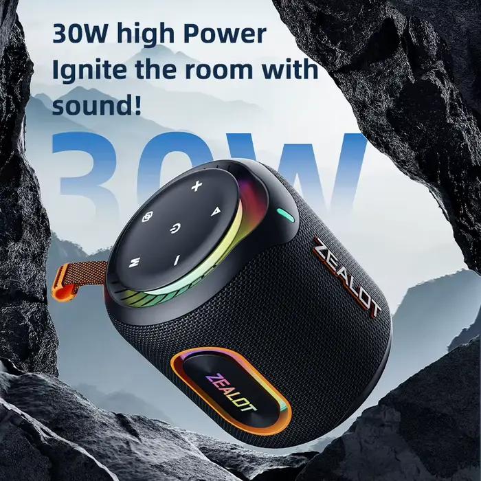 M1 30W haut-parleur sans fil lumière rvb 30H temps de lecture étanche IPX6 double appairage 6000mAh batterie