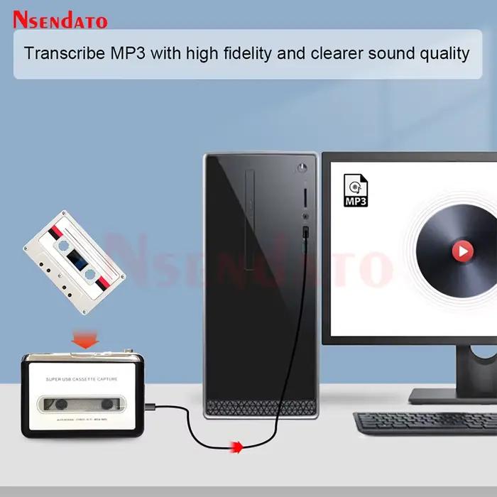 Lecteur de cassettes USB C Portable