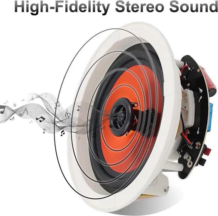 Herdio 2 pièces 6.5 "monture encastré dans le plafond mur haut-parleurs Bluetooth 300W