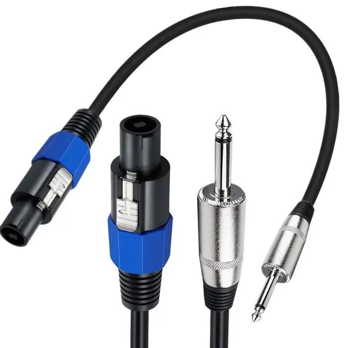 Câble de haut-parleur, connecteur mâle de haut-parleur vers prise de haut-parleur TS mâle de 1/4 pouces, prise haut-parleur vers prise 1/4 TS 0.5m 1.8M 3m 10M 15M 20M