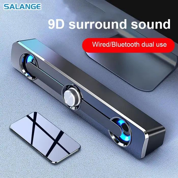 Salange PC barre de son Bluetooth USB haut-parleurs filaires
