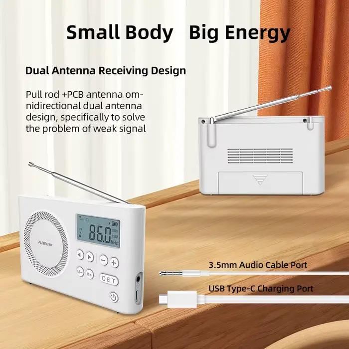 AIBEN C5S Mini Radio Portable