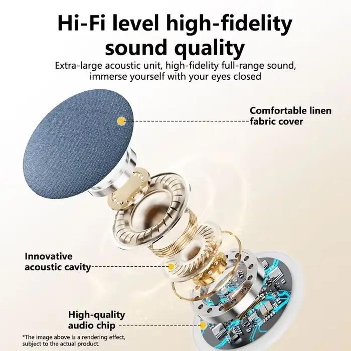 Haut-parleur Bluetooth Papillon 2026 pour Sommeil Apaisant Ultrasonore à Placer Sous Oreiller Portable Blanc Bleu Ciel