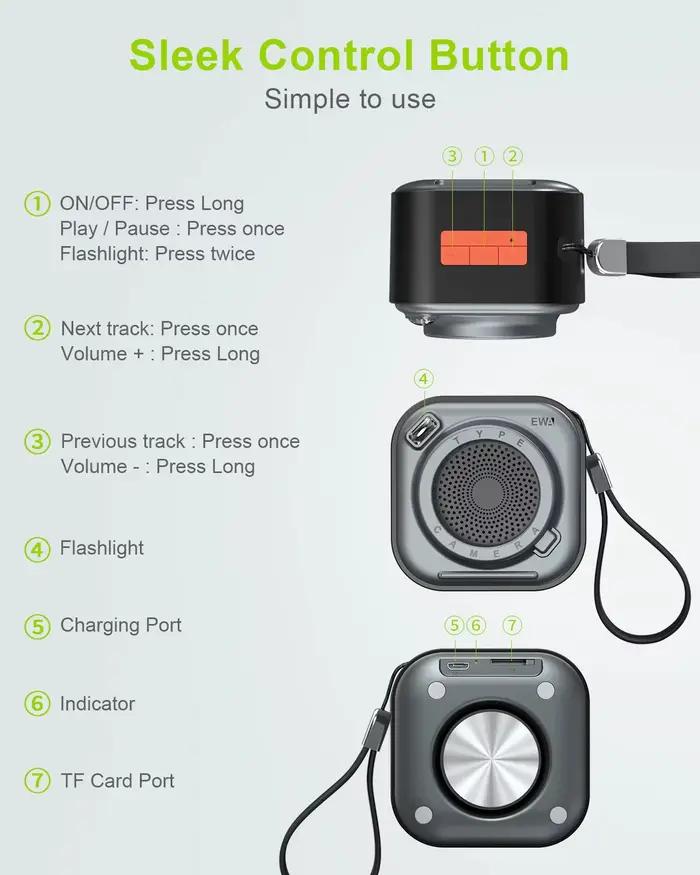Haut-parleur Bluetooth créatif en forme d'appareil photo
