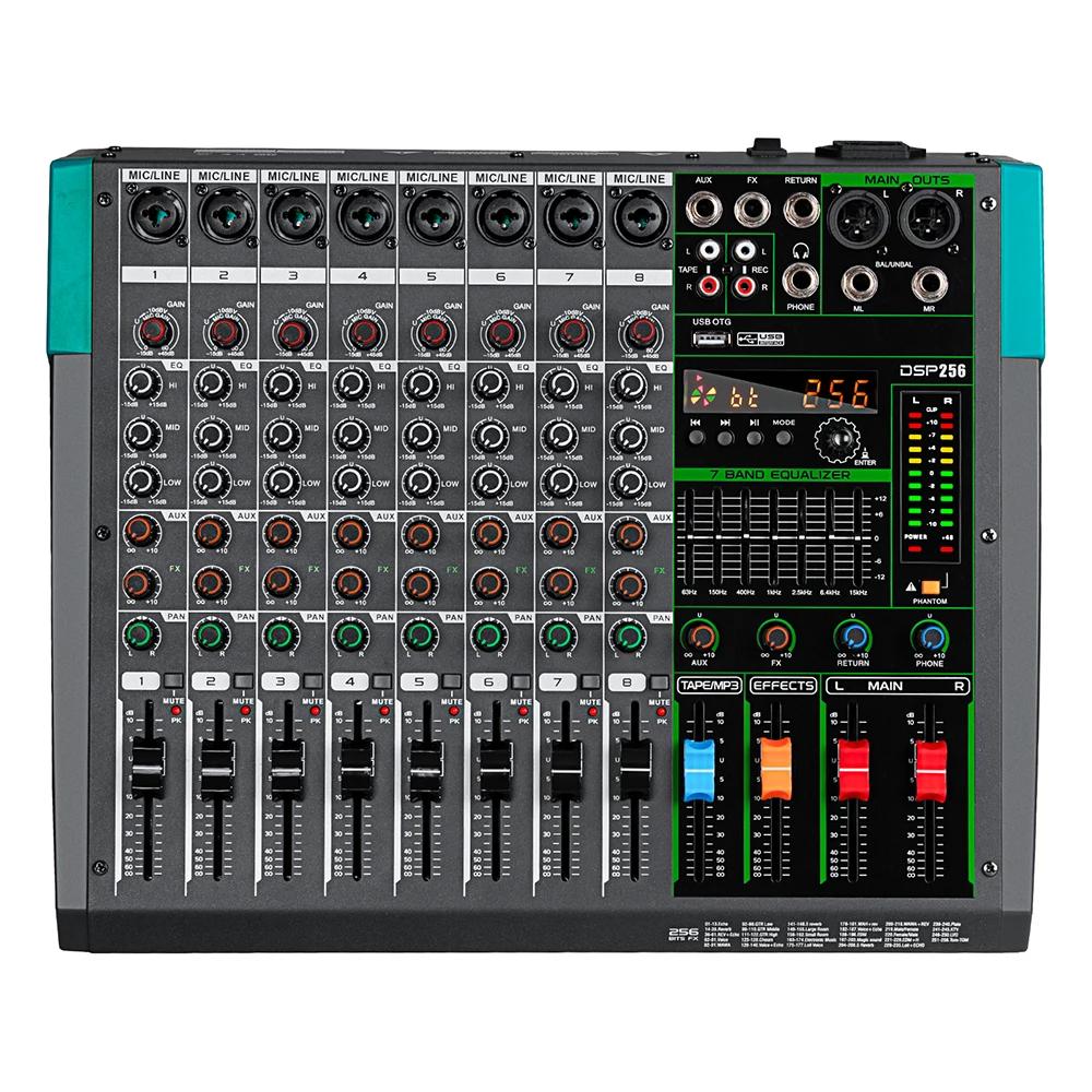 Console de mixage audio professionnelle Depusheng MG8, 8 canaux, table de mixage DJ, système d'inter