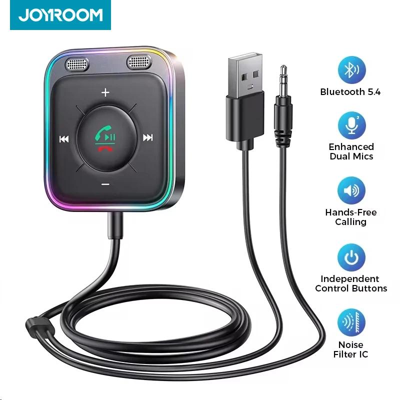 JOYROOM Bluetooth 5.4 AUX adaptateur de voiture double microphones récepteur Bluetooth pour voiture 