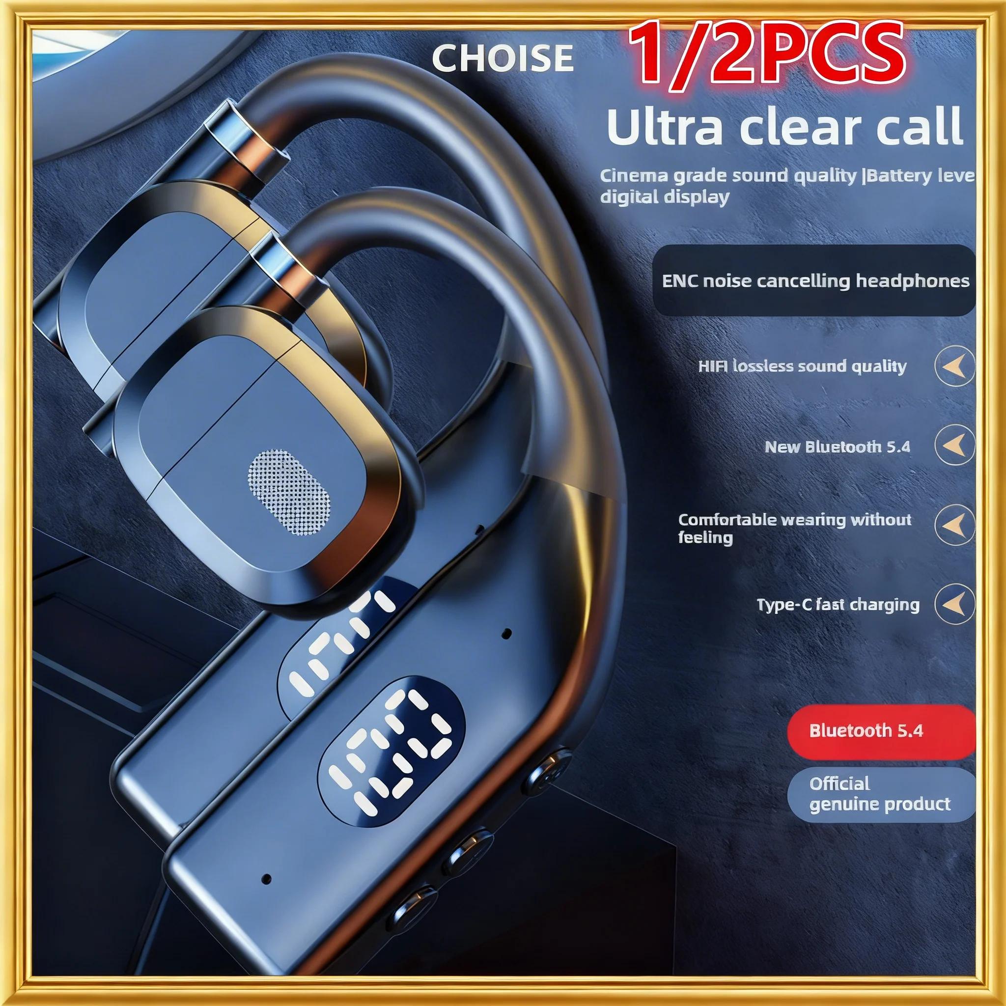Écouteurs sans fil Bluetooth 5.4, casque de jeu et de sport, HiFi Stéréo, réduction de bruit, transm
