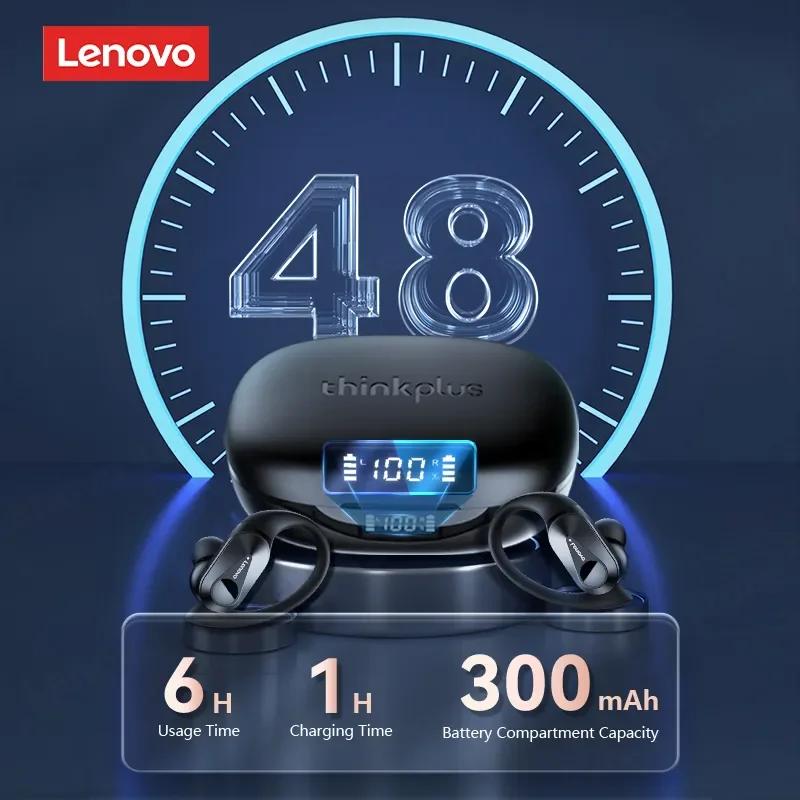 Lenovo Original LP75 TWS Bluetooth 5.3 casque sans fil musique écouteurs LED affichage numérique réd