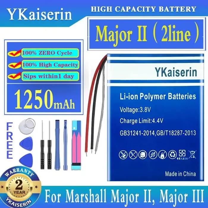 Batterie pour haut-parleur Bluetooth, 1250mAh, pour Marshall Major II 2 Iii 3 Mid VDL603040 SR603040