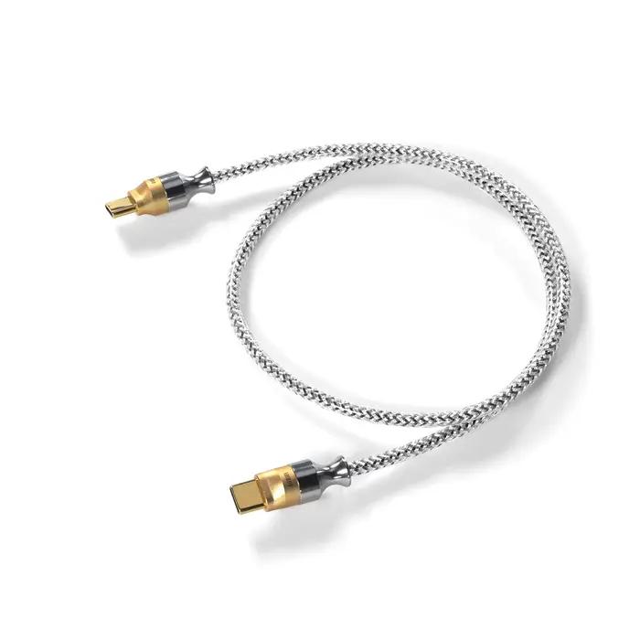DD ddHiFi TC07S Nyx Series Silver TypeC HiFi Audiophile USB OTG Câble avec Litz plaqué argent sur bl