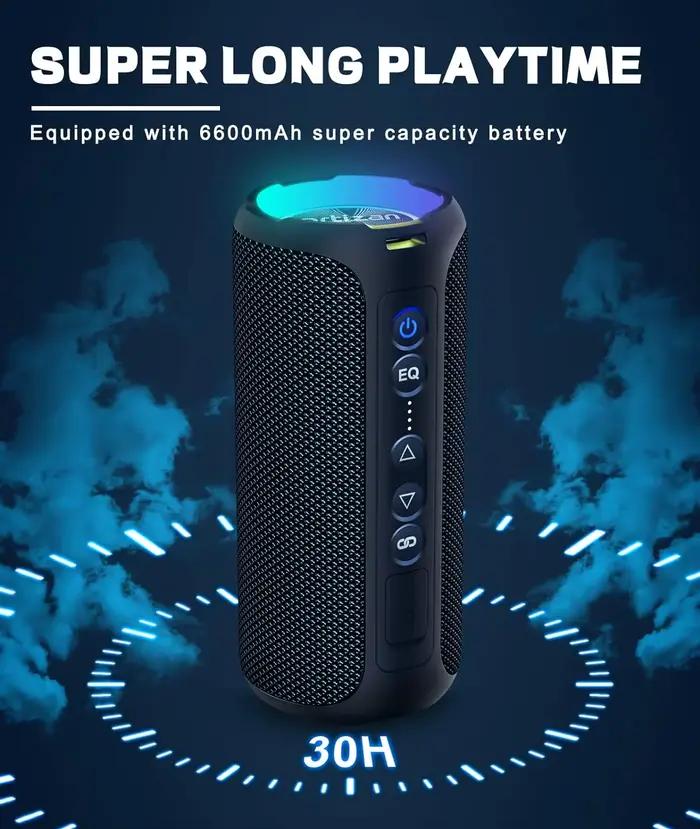 Ortizan-Enceinte Bluetooth 5.3 portable, haut-parleur sans fil, basses améliorées, étanche IP7, 30 h