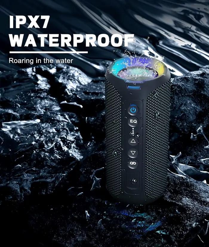 Ortizan-Enceinte Bluetooth 5.3 portable, haut-parleur sans fil, basses améliorées, étanche IP7, 30 h