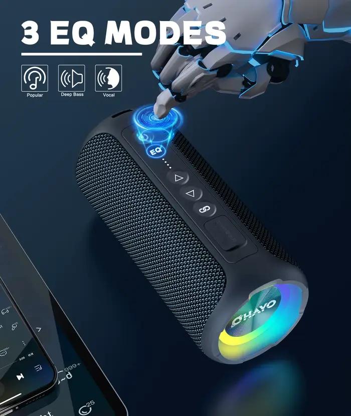 Ortizan-Enceinte Bluetooth 5.3 portable, haut-parleur sans fil, basses améliorées, étanche IP7, 30 h